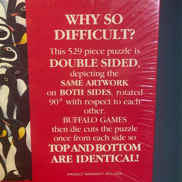 Vintage World’s Most Difficult Jigsaw Puzzle PENGUINS Double Sided - New Sealed - Picture 3 of 7
